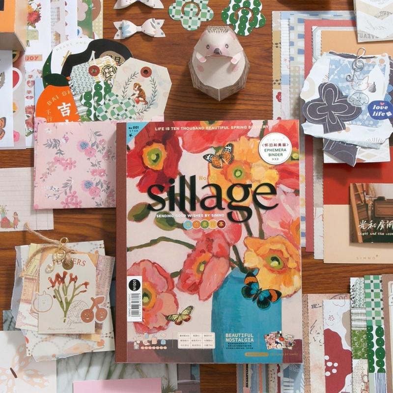 64 Sheets Antique Scrapbooking Background Paper Oil Painting Themed Craft Paper for Journal Embellishment Gift Packaging