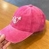 Cotton Embroidered Sun Hat Korean Style Washed Cotton Peaked Hat  Valentine's Day Gifts