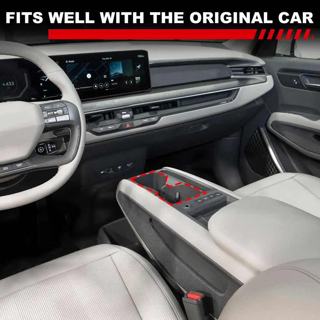 TPE Black Center Console ert Cup Holder For Kia EV9 2024-2025