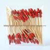 Colorful Christmas Tree Bamboo Toothpicks: Pine Tree Fruit & Decoration Picks, Disposable Skewers