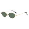 Polarized Metal Oval Sunglasses with Anti-Slip Temples Retro Vintage Style for Casual Outdoor Activities Driving UV Protection