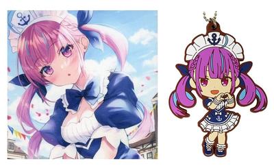 Ichiban Kuji Hololive Canvas Board Prize & Rubber Charm Prize Minato Aqua
