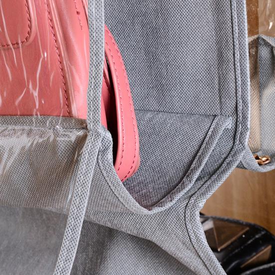 Organization Breathable Practical 3 Layers 6 Pockets Wardrobe Pockets Handbag Storage Bag Hanging Organizer