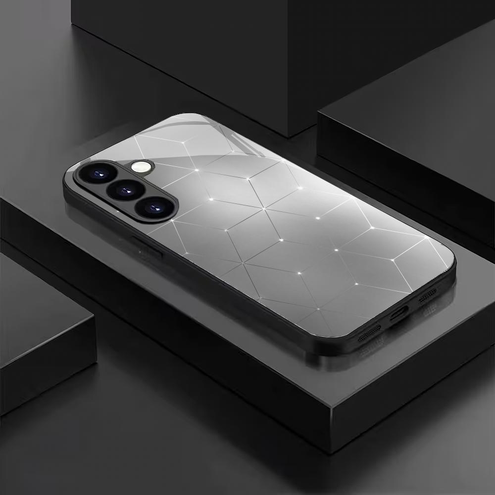 Gradient pattern tempered glass phone case suitable for Samsung GalaxyS26 S25 S24 S23 S22 S20FE/Ultra/Plus5Ganti drop back cover