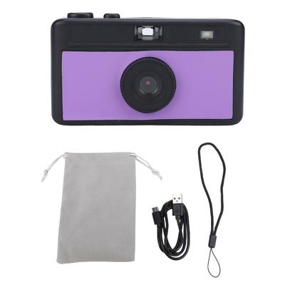 12MP Camera Retro Mirrorless Camera with Fill Light 0.96 Inch Color Screen Film Camera Shape with Physical Viewfinder