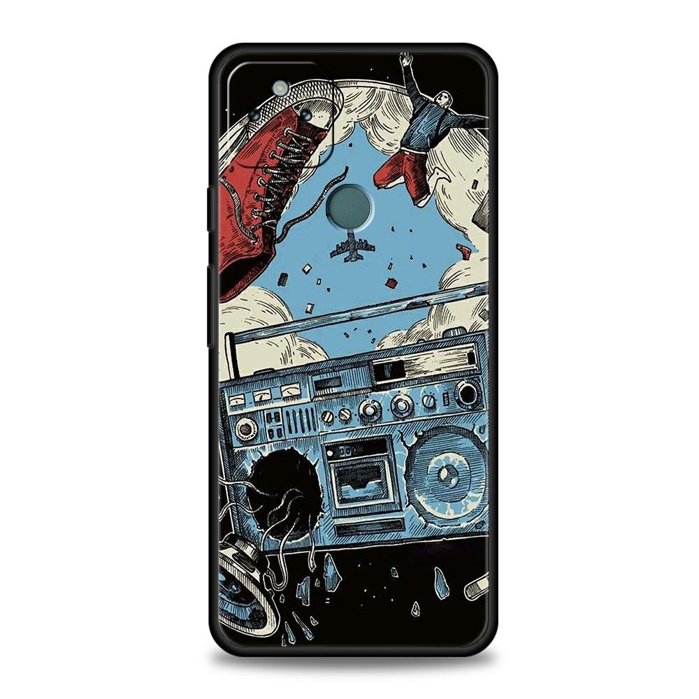 Retro Recording Device Phone Case Cover for Google Pixel 10 9 8 7 6 9A 8A 7A 6A Pro Shockproof Soft TPU 9 Pro XL Shell Capas Bag