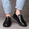 Fashion Brand Leather Shoes Men 2025Spring  PU Casual Shoes Business Work Formal Dress Shoes Moccasins Side Zipper Drive Loafers