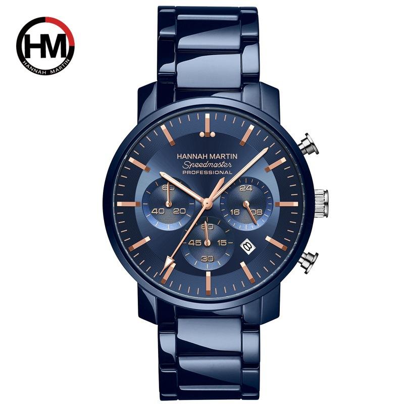 Six-Hand Multi-Function Business Men's Waterproof Calendar Watch Elegant Men's Wristwatch