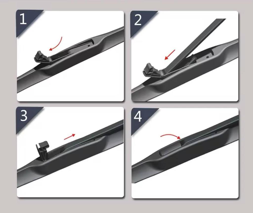 Set mit 2 AeroBlade Scheibenwischerblättern für und Anleitung von TJK Original Parts (475mm/425mm) BMW/MINI F55, F56, F57, Rechtslenker, werkseitig abgestimmt