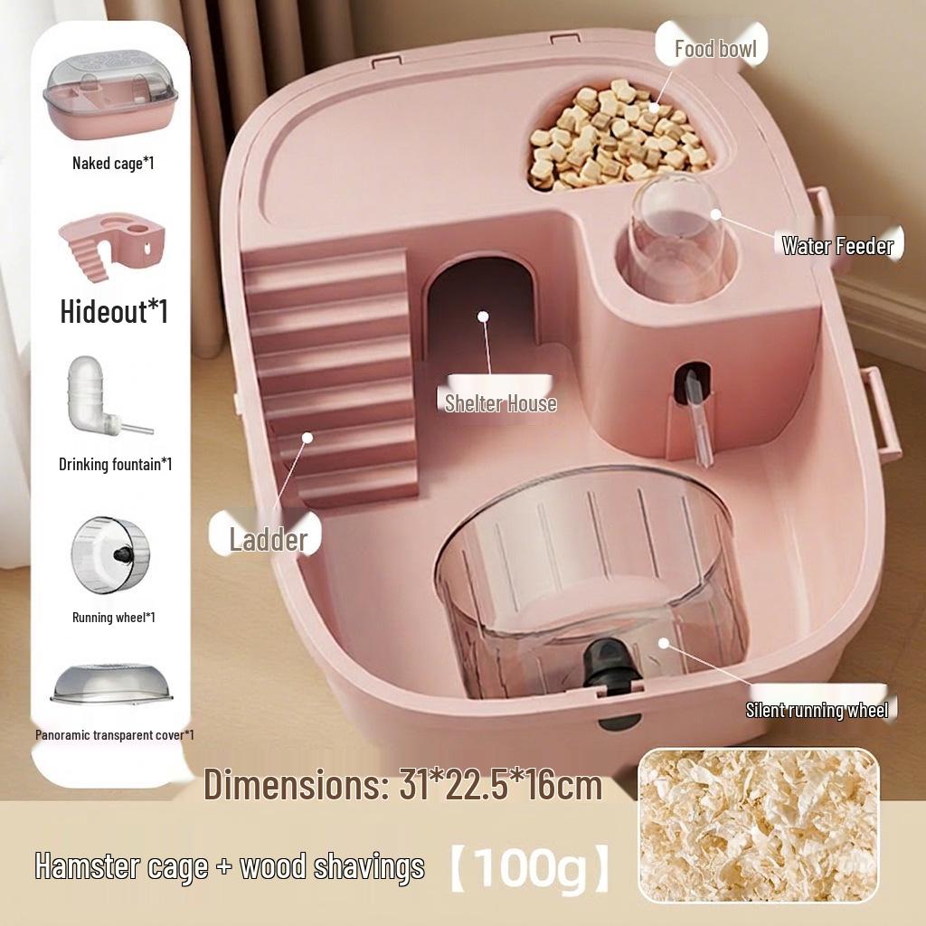 Transparent Luxury Hamster Villa for Golden Bears