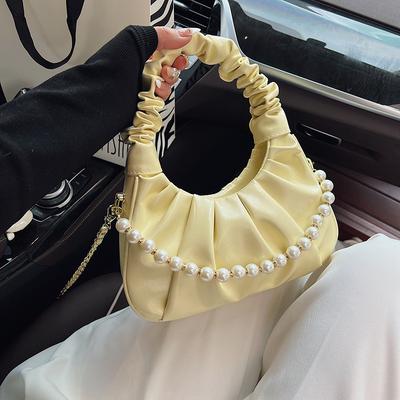 Internet Celebrity Pleated Cloud Bag Summer 2025 New Version of Fashion Niche Shoulder Bag Women's Foreign Style Versatile Dumpling Bag Tide