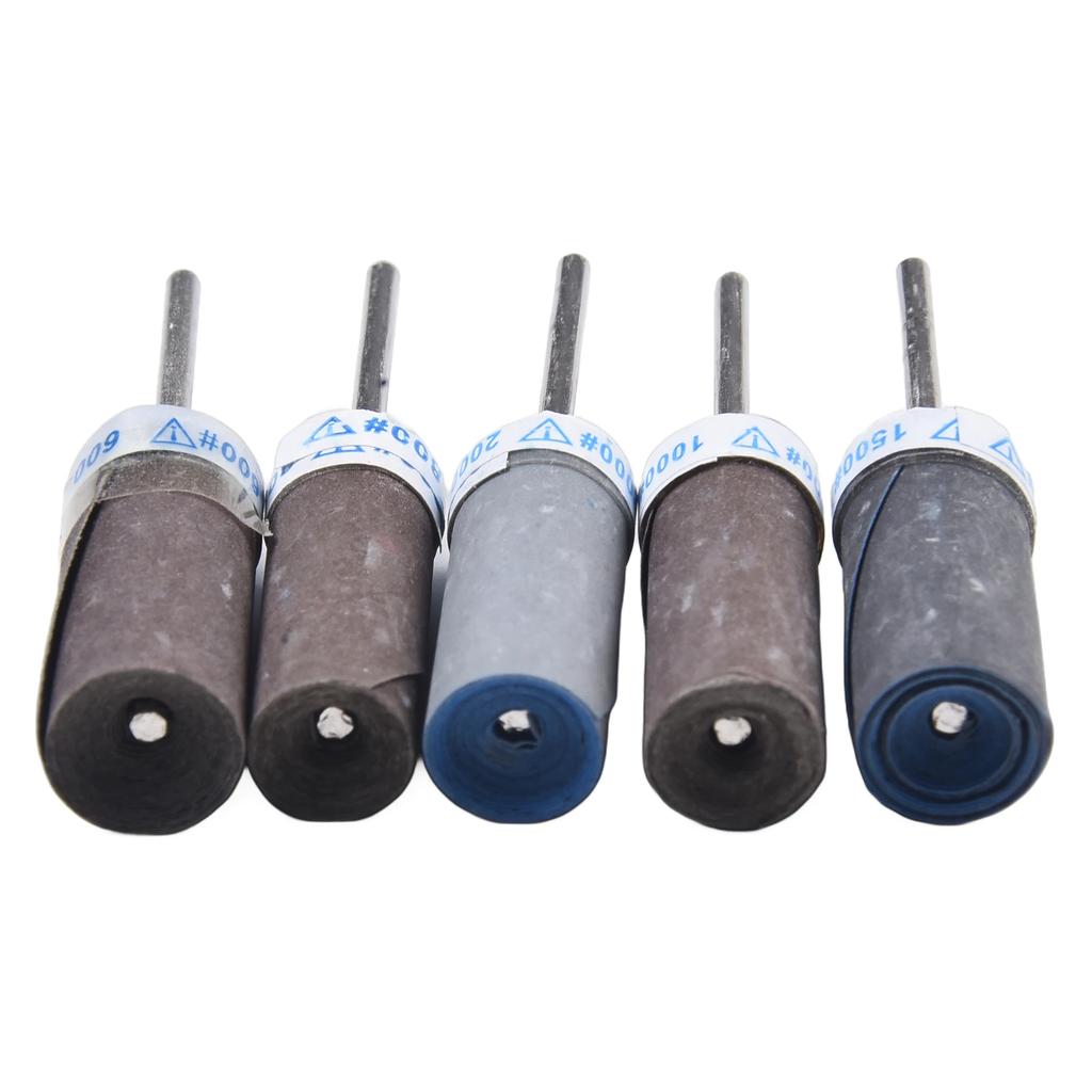 5pcs Sandpaper Stick Grinding Head P800-P2000 Sanding Paper Rod Grinding Head For Mirror Polishing Metal Wood Jwellery