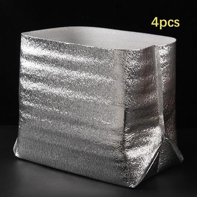 4x Foil Insulation Bags Lining for Cold Food Frozen Packing