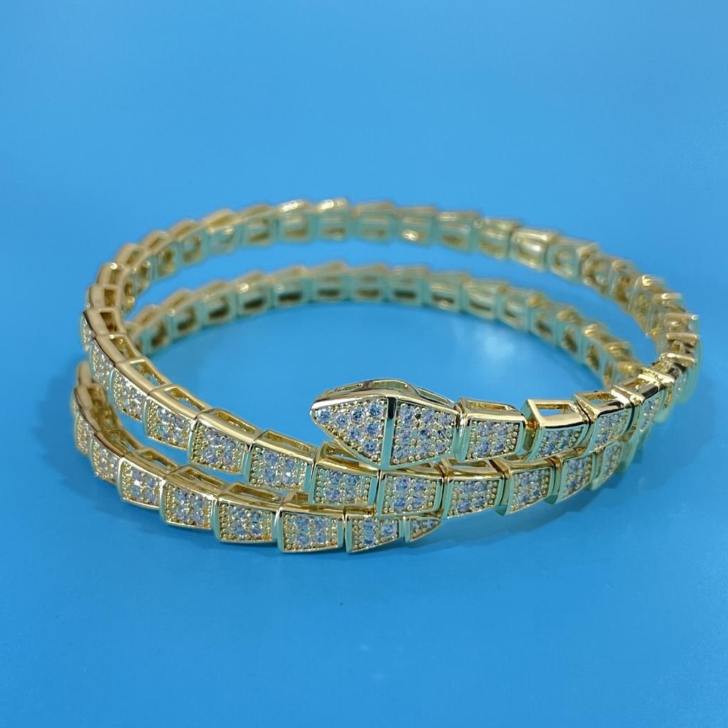 Full Circle Three-layer Elastic Snake High-end Fashion and High-end Jewelry Snake Bracelet