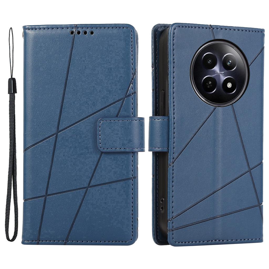 DF-06 Dla Realme 12 5G/12x 5G Etui Akcesorium do Telefonu Komórkowego Hurtowe Skórzane Etui Portfel z Nadrukiem Linii