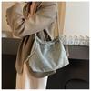 IELGY Denim Bag Female Large Capacity Casual Fashion Chain Crossbody Bucket Bag