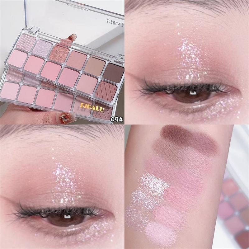 12 Color Eye Shadow Plate Matte Pearl Eyeshadow Girl Beginner Makeup Eyeshadow Tray Eye Makeup Gift