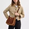 Coach Hadley 24 Verstellbarer Schultergurt Wildleder und veredeltes Kieselsteinleder Umhängetasche Mittel Vintage Braun Damen Umhängetasche CCZ26-IMYMY