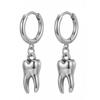 Fashionable Pattern Dangle Earrings Silver Plated Alloy With Spiritual Theme Trendy Wear