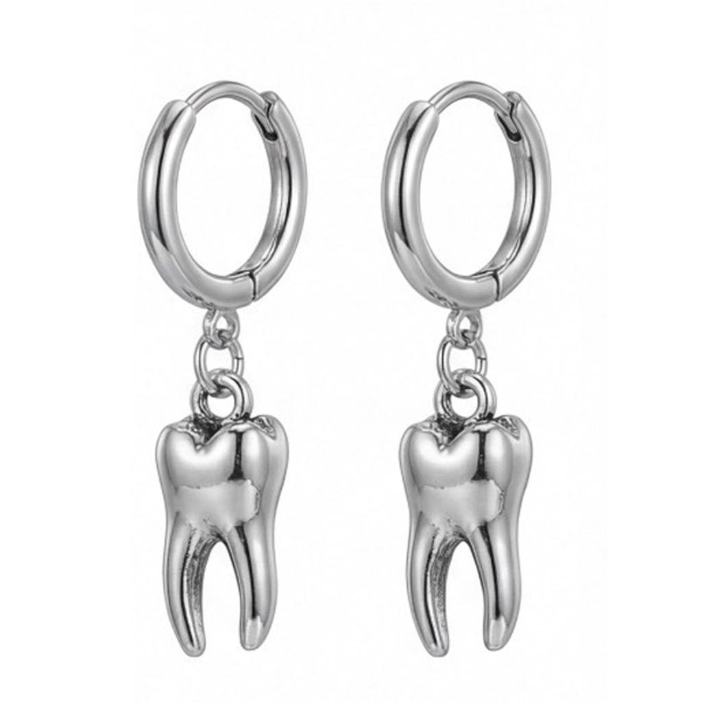 Fashionable Pattern Dangle Earrings Silver Plated Alloy With Spiritual Theme Trendy Wear