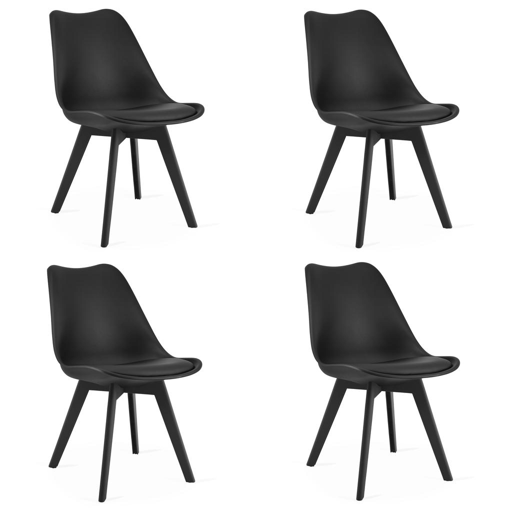 MARK Chair - Black / Black Legs X 4