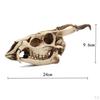 Skull Head Sculpture Model Resin Animal Vintage Style Creative Figurines Viking Gothic for Party,