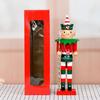 Wood Elf Nutcrackers with Candy Canes Designs Christmas Tabletop Tiered Tray Figurine for Collectors Ornament Gift