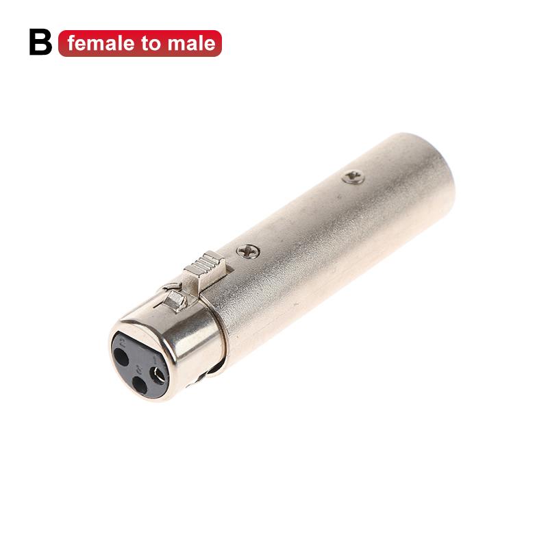 HOT 1Pc 3Pin XLR Female To Female SIM Card Audio Microphone Mic Adapter Connector XLR Male To Male XLR Male To Female Connectors