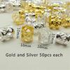 100PCS Hair Braid Dreadlock Beads Braid Spirals Braid Hair Extension Hair Rings