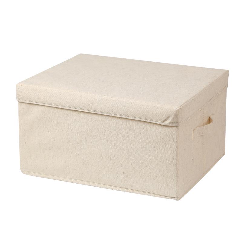 Tianshan Cotton & Linen Foldable Storage Box - Thickened, Washable Fabric for Bedroom Organization