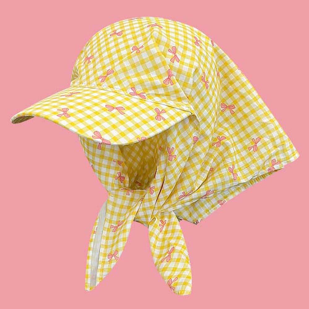 Plaid Scarf Peaked Cap Bow Strappy Bandana Cap Fashion Triangle Headscarf Hat  Outdoor