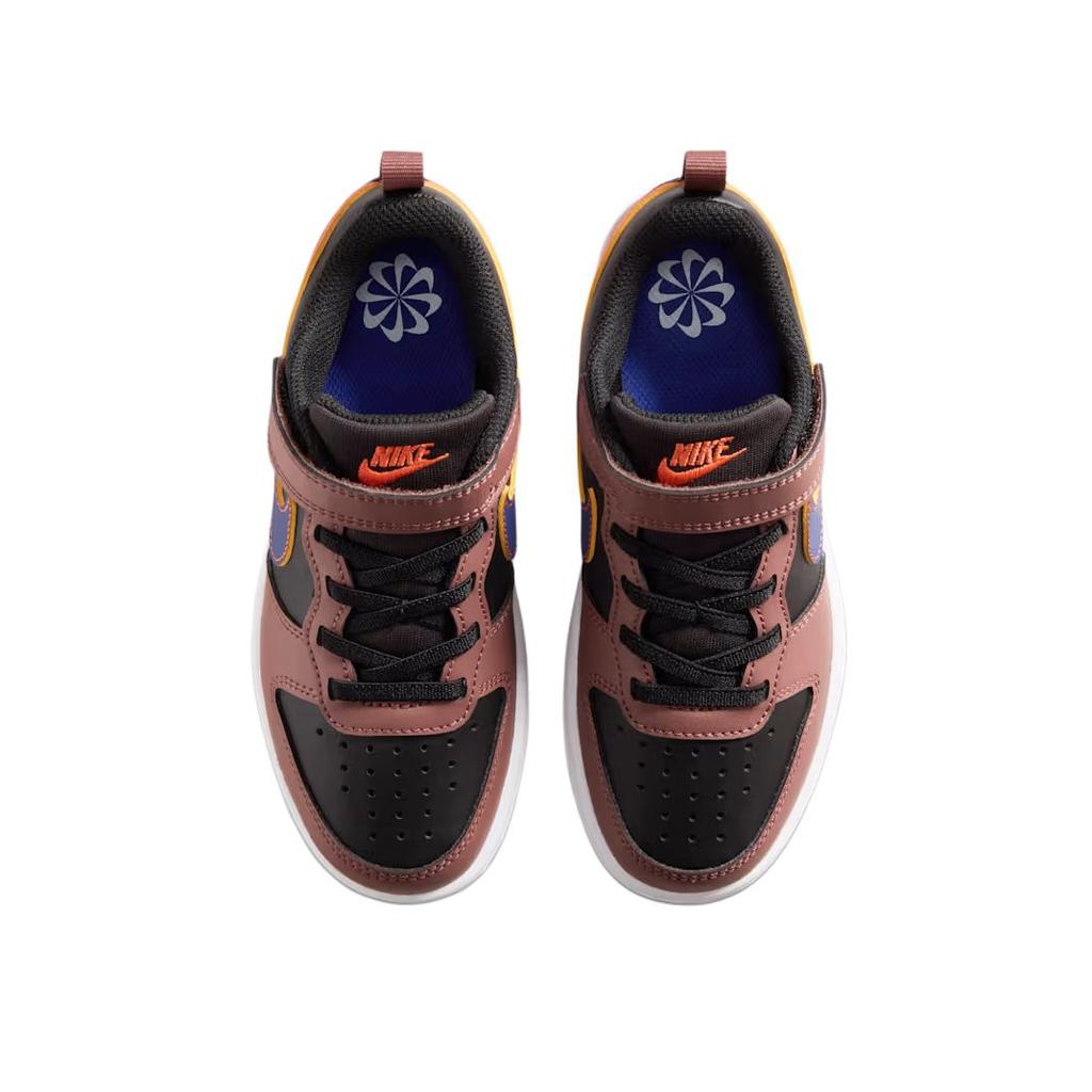 Nike Court Borough Low Recraft PS Nero/Sepia Rosso/Arancio Team/Notte Profonda Sneakers Bambino IO6966-002
