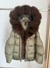 Winter New Temperament Goose Down Jacket Women's Natural Real Gold Island Fox Fur Collar Thickened Warm Jacket