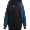 Originals Color Block Logo Hoodie Women Hoodies Black Blue EJ8742