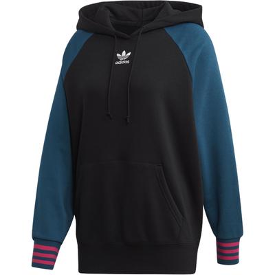 Originals Color Block Logo Hoodie Women Hoodies Black Blue EJ8742