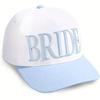 Xo, Fetti White + Blue Bride Trucker Hat| Bachelorette Accessory, Bridal Headwear, Bach Party Decorations, Bridesmaid, Wedding