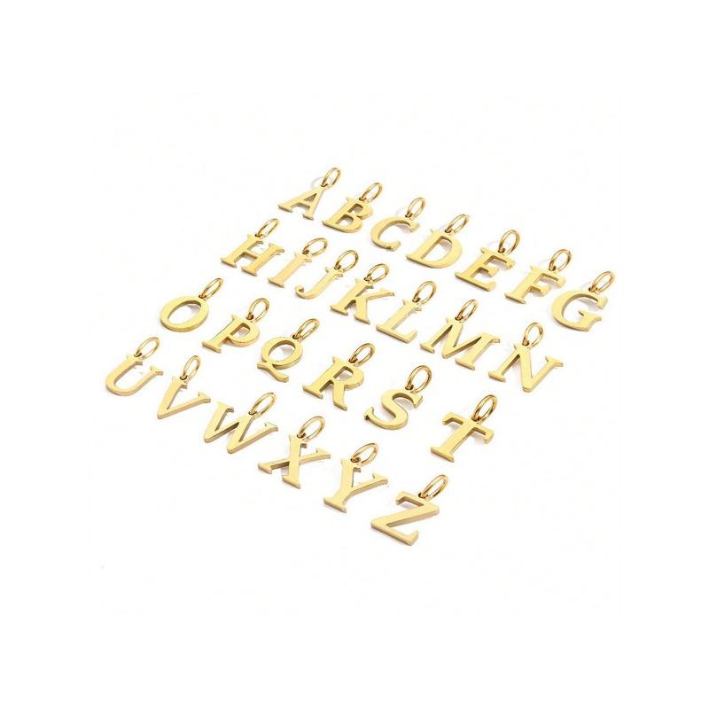 Collar Minimalista de Moda con Colgante de Letra de Acero de Titanio para Clavícula Unisex