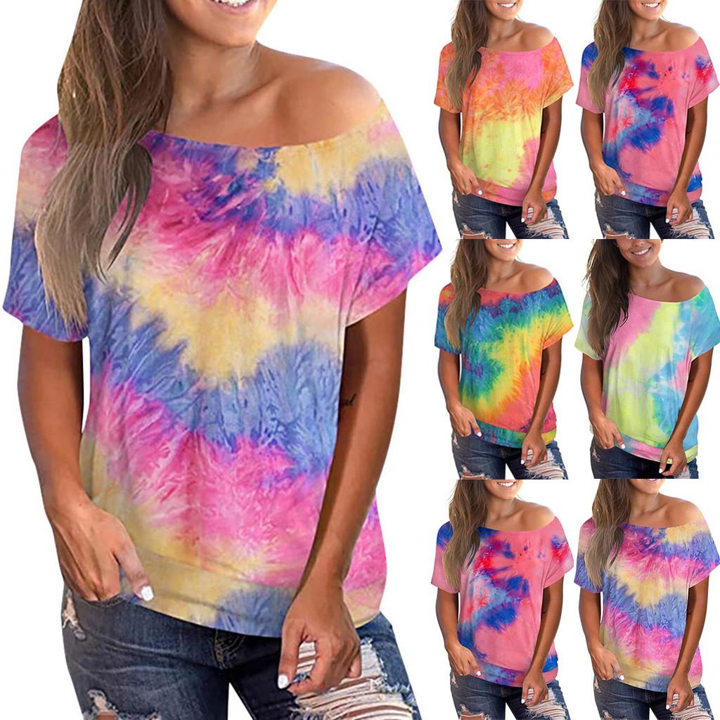 Summer Japanese Tie-dye Printed Short-sleeved Shirt main image 1