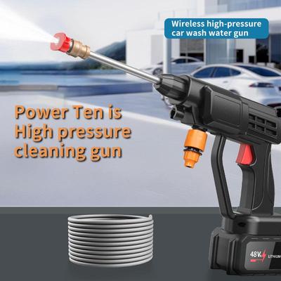 Wireless High-Pressure Car Wash Gun: Portable Lithium Battery Watering Tool for Home Use