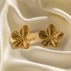 Vintage Paleis Stijl Metalen Bloem Stud Oorbellen voor Vrouwen Mode Creatief Goud Zilver Kleur Oorbel Vrouwelijke Feest Dagelijkse Sieraden