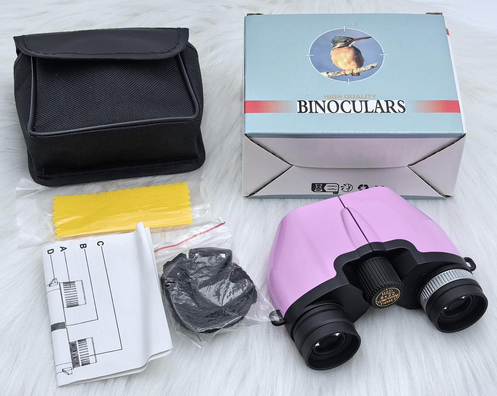 8x22 Multicolor Compact HD High Magnification Binoculars for Travel, Concerts, and Mountaineering