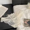 Ladies Summer Light Luxury Sexy Pure Desire Lace Satin Hollow Mesh Gauze Ice Silk Briefs