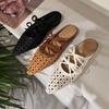 Ladies Summer 2025 New Bow Hollow Ladies Slippers Casual Party Ladies Sandals Breathable and Comfortable Beach Vacation Mules