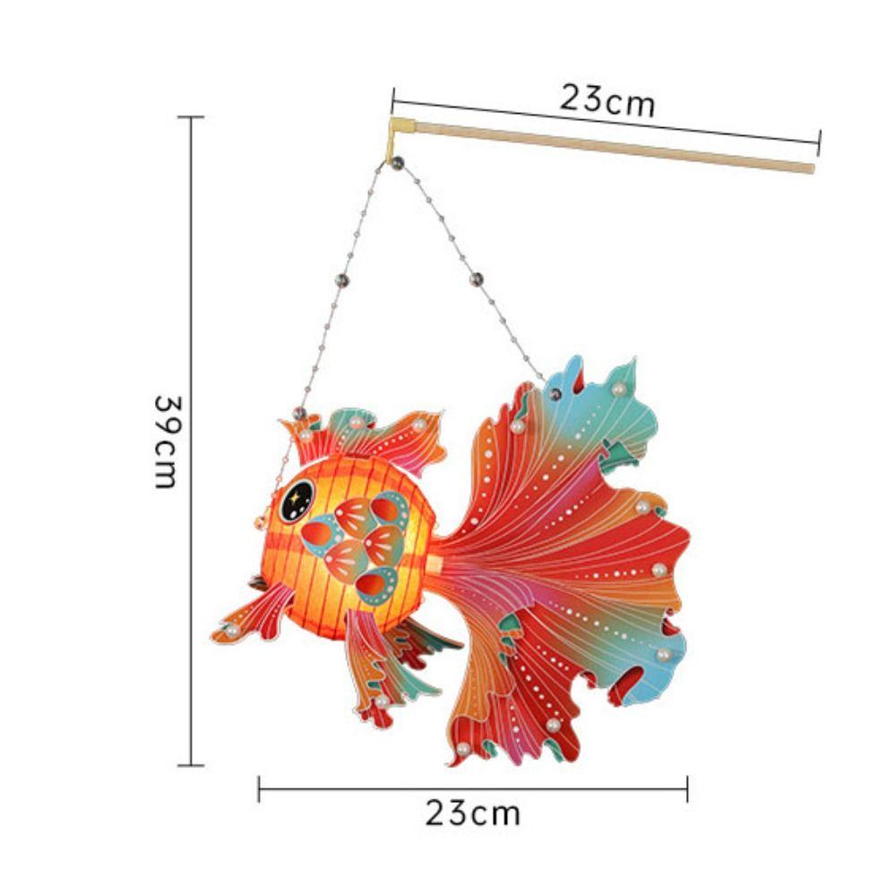 Goldfish Mid-Autumn Festival Lanterns Chinese Decoration Handheld Led Toy Manual Paper Lanterns