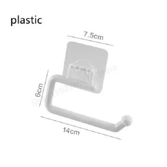 Adhesive Paper Towel Holder Under Cabinet Wall Mount for Kitchen Paper Towel Gold Paper Towel Roll Holder Bathroom Hardware Set plastic-small