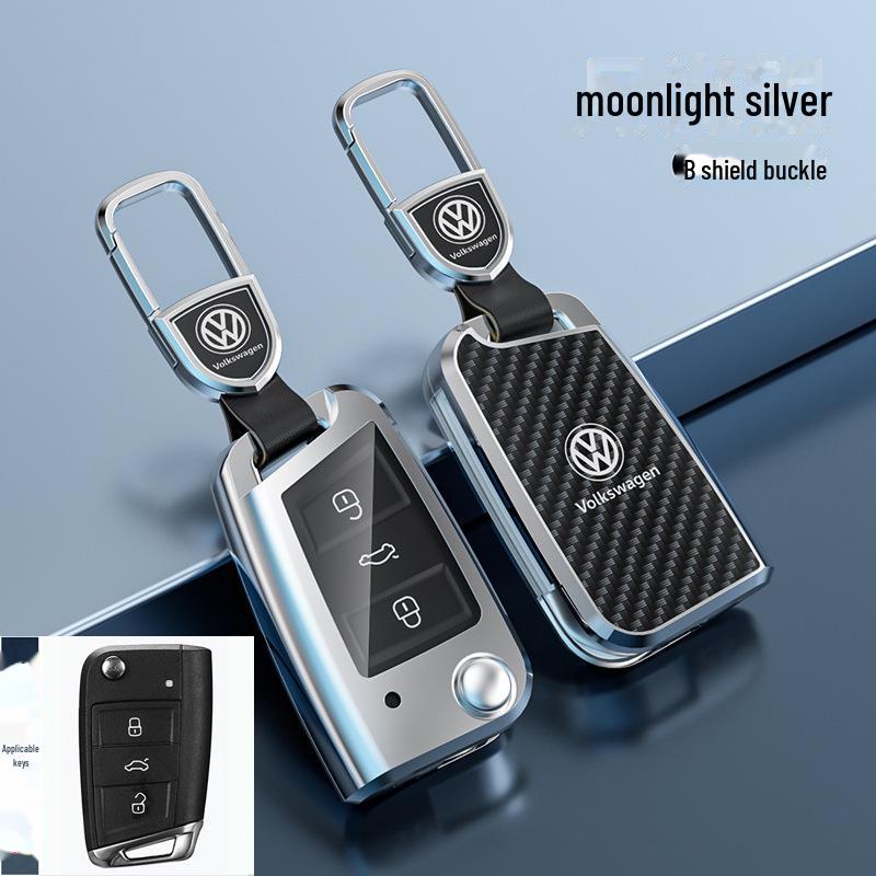 Kryt klíče Volkswagen Lavida pro 24 modelů - Sagitar, Tanyue, Tiguan, Bora a další - Skořepina s přezkou na tašku do auta - Chraňte své klíče stylově.
