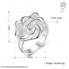 Anello Donna in Argento Sterling 925 Taglie 7-10# Fiore Raffinato Moda Regalo di Matrimonio Fascino Festa Gioielli Accessori Ingrosso