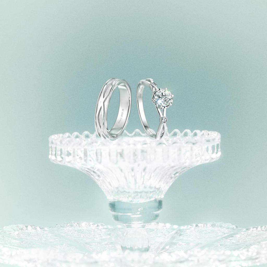 FANCIME Diamond Ring for Total Main Stone Sterling Size of Proposal Pure Wedding Gift Wrapping Included Women, 3-Stone Lab-Grown Diamonds, 0.53ct