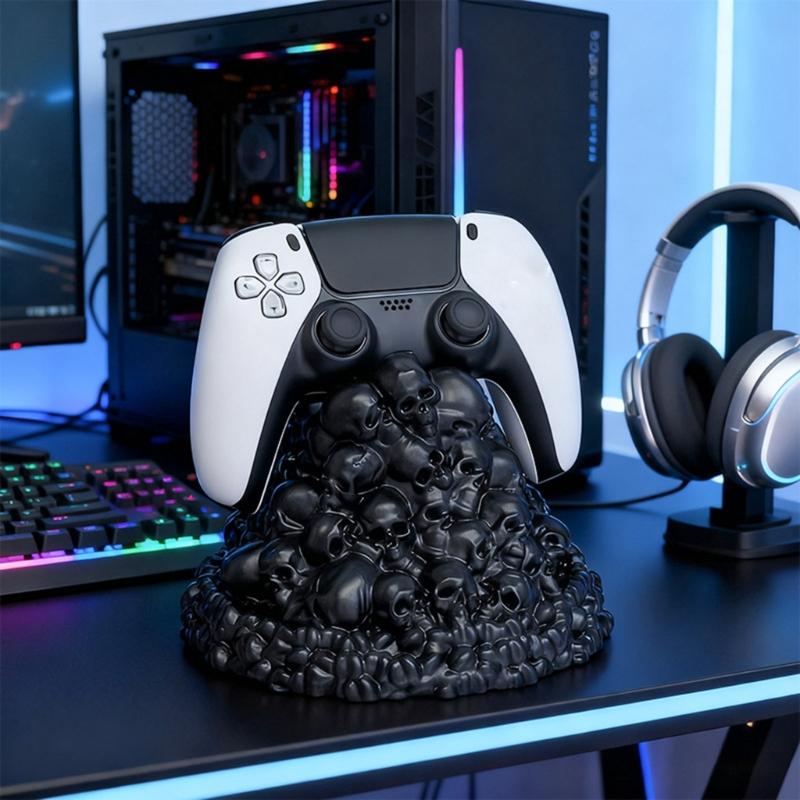 Unique Skeleton Shaped Controller Organizers Stable Support Structure Soft Rubber Construction Gaming Gear Storage Solution