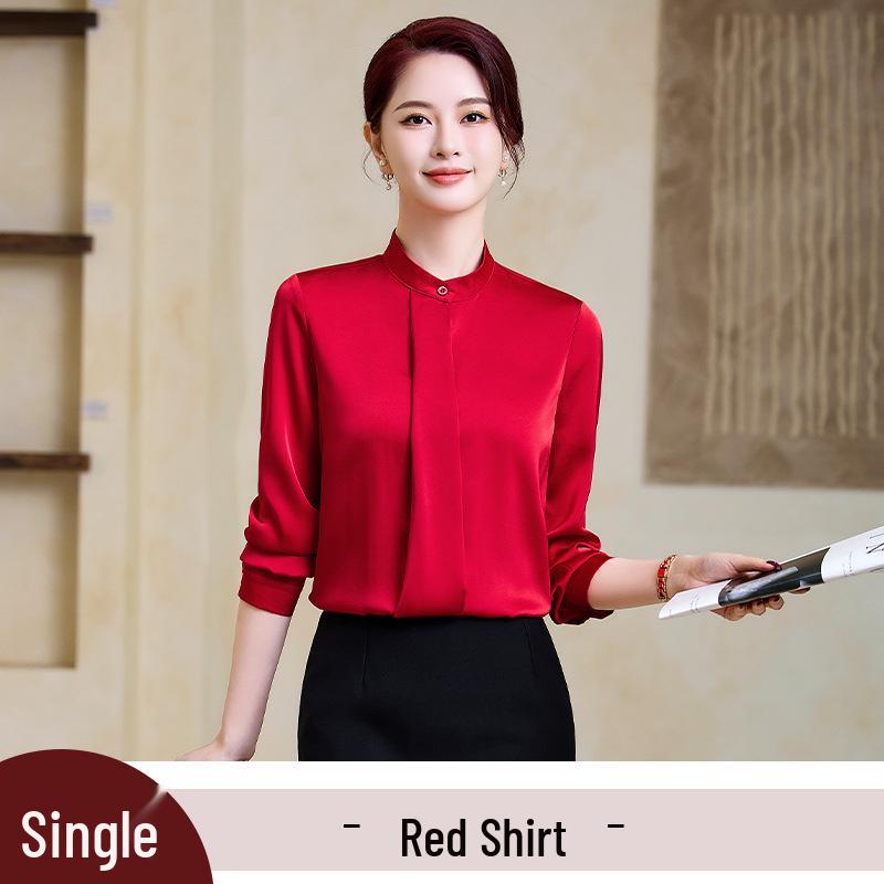 

Женский профессиональный костюм-двойка: Приталенная белая рубашка и юбка, мода OL для собеседований и рабочей одежды 2025 Small